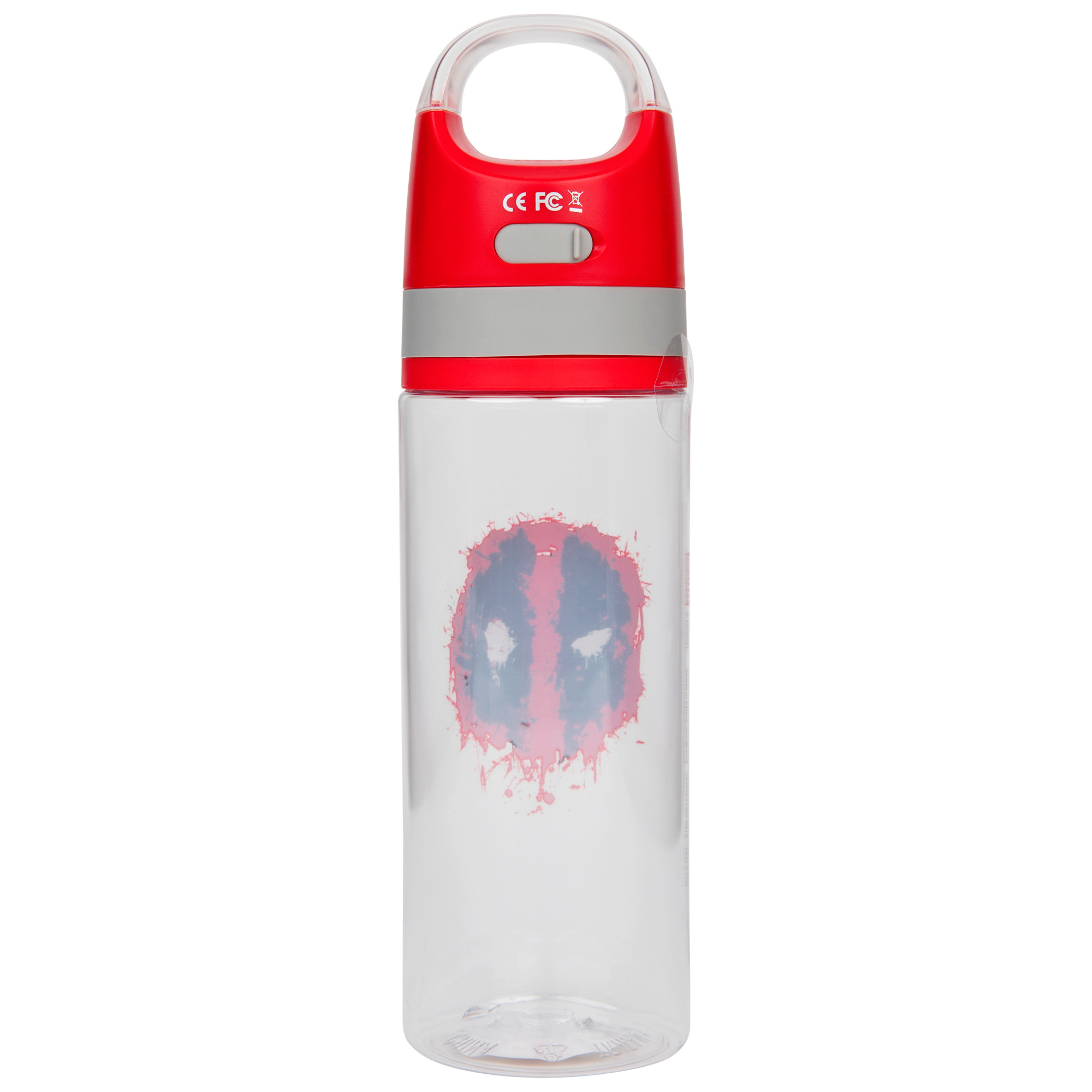 Deadpool Splatter Symbol Water Bottle with Wireless Speaker